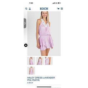New Koch LAVENDER POLYSATIN HALEY DRESS